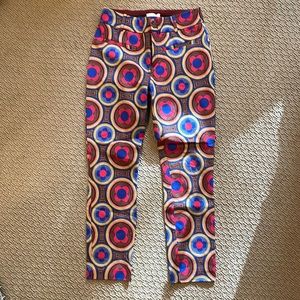 Anthropologie “essential slim” ankle pants, multicolor print, 2.